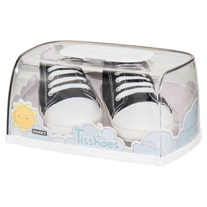 Dooky Tisshoes Baby Shoes in a Tissue Box, black, 3-9m