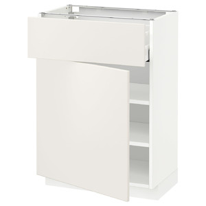 METOD / MAXIMERA Base cabinet with drawer/door, white/Veddinge white, 60x37 cm