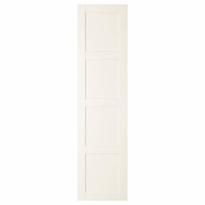 BERGSBO Door with hinges, white, 50x195 cm