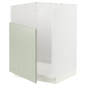METOD Base cabinet f BREDSJÖN sink, white/Stensund light green, 60x60 cm