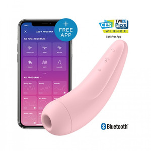 Satisfyer Air Pulse Stimulator & Vibration Curvy 2+ pink with App incl. Bluetooth and App