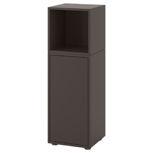 EKET Storage combination with feet, dark grey, 35x35x107 cm
