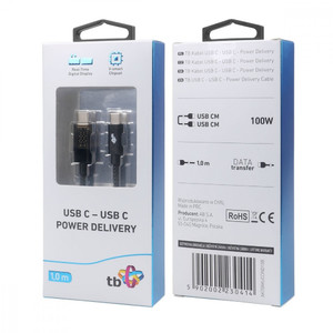 TB USB Cable USB C Cable 1m with charging indicator 100W
