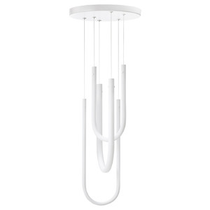 VARMBLIXT LED pendant lamp, white frosted glass
