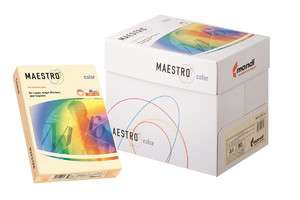 Maestro Colour Paper for Laser, Inkjet Printers & Copiers A4 160g 250 Sheets, vanilla