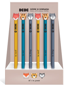 Pencil with Animal Topper BB Friend Boy 24pcs