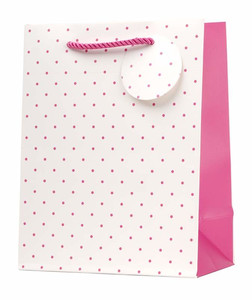 Gift Bag Dots 18x23cm 1pc, assorted