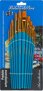 Flamingo Line Set of Paintbrushes Art Collection 10pcs