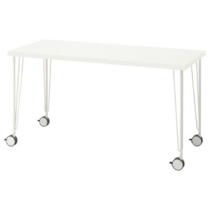 LAGKAPTEN / KRILLE Desk, white, 140x60 cm