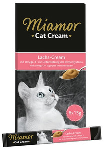 Miamor Cat Confect Lachs Cat Cream Snack Salmon Flavour 6x15g