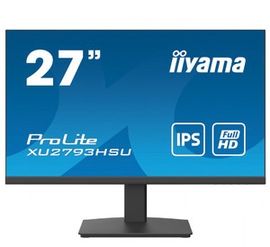 Iiyama 27" Monitor IPS, FHD, HDMI, DP, VGA, USB3.0, SLIM, 300cd/m2  XU2793HSU-B4