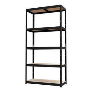 GoodHome Shelving Unit Ryle 179 x 90 x 40 cm 5 Shelves, black