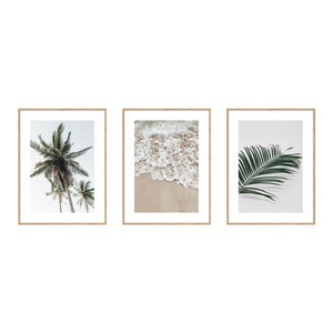 Picture Set Palm & Beach 30 x 40 cm 3-pack