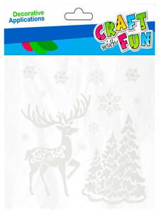 Christmas Window Stickers Glitter Reindeer