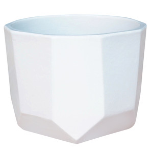 GoodHome Plant Pot 9 cm, indoor, white