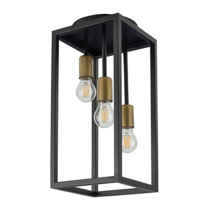 Ceiling Lamp Vigo 3x E27, black/gold