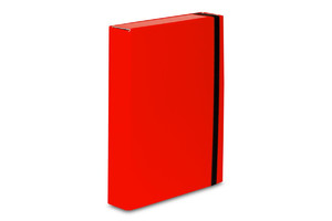 Box Folder for Documents with Elastic Band A4, 1pc, red