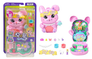 Polly Pocket Tea Party Bunny Compact Playset With 1 Micro Doll JCR40 4+