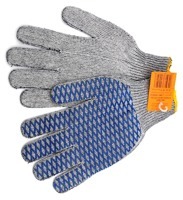 Vorel Gloves Cotton Polyester PVC 74108 Size 10