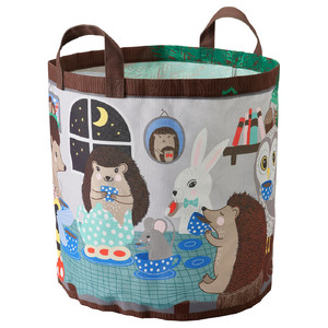 SKOGSDUVA Storage bag, forest animal pattern/multicolour