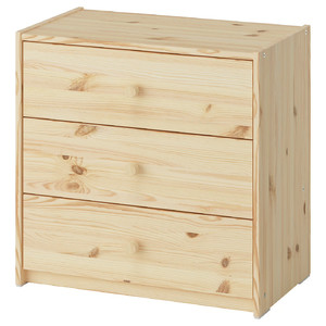 RAST Chest of 3 drawers, pine, 60x59 cm