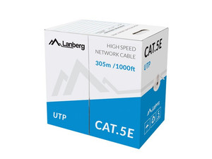 Lanberg Network Cable UTP Solid Cat.5E CCA 305m, grey