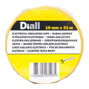 Diall Green & Yellow Electrical Insulating Tape 19 mm x 33 m