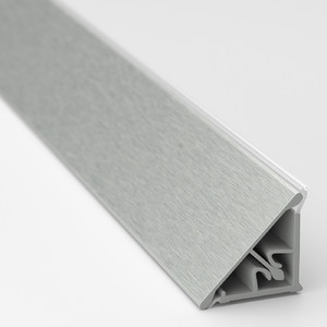 BASKETORP Wall finishing strip, stainless steel colour/aluminium