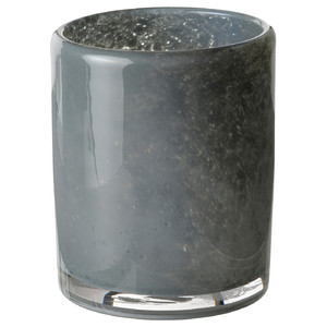 VINDSTILLA Tealight holder, grey, 11 cm