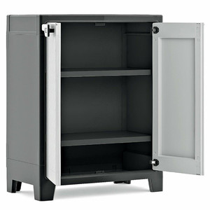 Keter Titan Base Low Storage Cabinet, black/grey