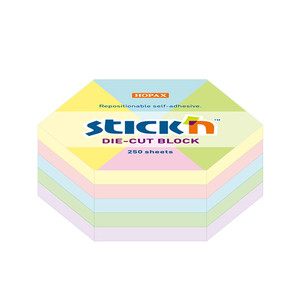 Sticky Notes Hexagon 61x70mm 5 Pastel Colours 250 Sheets