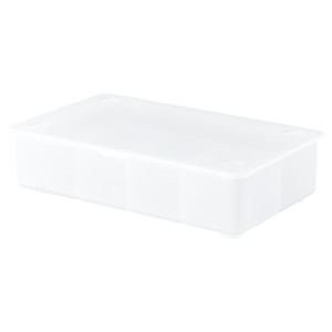 GLIS Box with lid, transparent, 34x21 cm