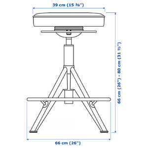 TROLLBERGET Active sit/stand support, Grann black