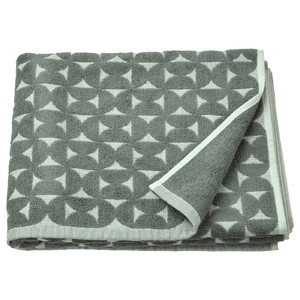 ÄNGSNEJLIKA Bath towel, grey/green, 70x140 cm