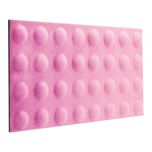 Decorative Wall Panel 60 x 30 cm, felt, balls, pastel pink