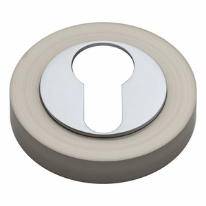 Gamet Door Escutcheon Yale, brushed nickel/chrome