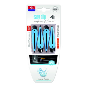 Dr. Marcus Car Air Freshener Easy Clip 4pcs, ocean breeze