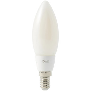 Diall LED Bulb B35 E14 7.4W 650lm DIM, frosted, warm white