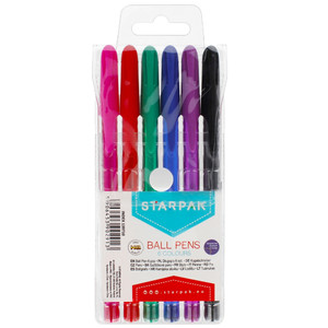 Starpak Ball Pens 6 Colours