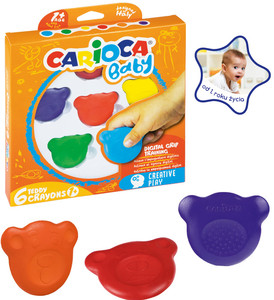 Carioca Baby 6 Teddy Crayons 1+