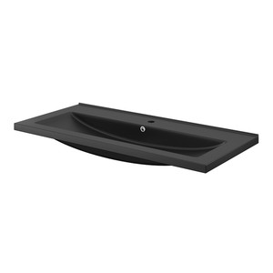 GoodHome Wash-basin Nira 100 cm, black