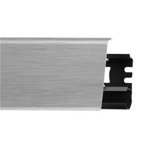Arbiton PVC Skirting Board Indo, aluminium light