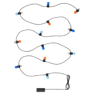 SOLVINDEN LED lighting chain with 12 bulbs, battery-operated/outdoor multicolour