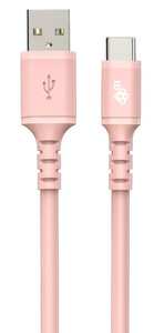 TB USB Cable USB - USB C 1 m, silicon, pink