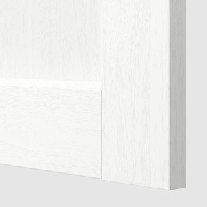 METOD High cabinet with cleaning interior, white Enköping/white wood effect, 40x60x240 cm
