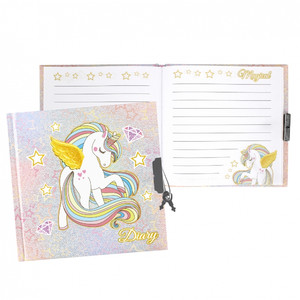 Secret Diary with Lock & Key Unicorn