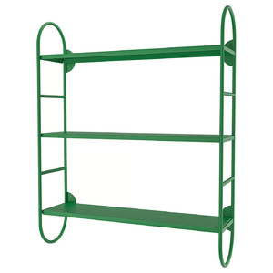 FÄRGSÄTTARE Wall shelf, green, 60x16x74 cm