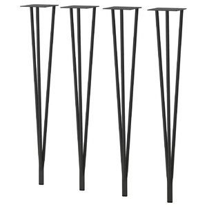 SKÅLSTA Table leg, hairpin black-grey