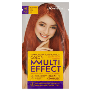 Joanna Multi Effect Color Keratin Complex Instant Color Shampoo no. 15 Fiery Red 35g
