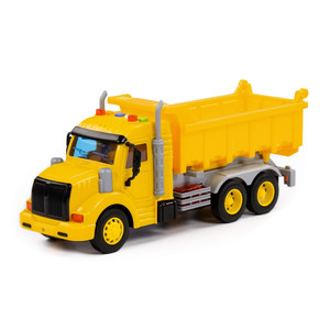 Tipper Truck with Light & Sound, yellow, 3+